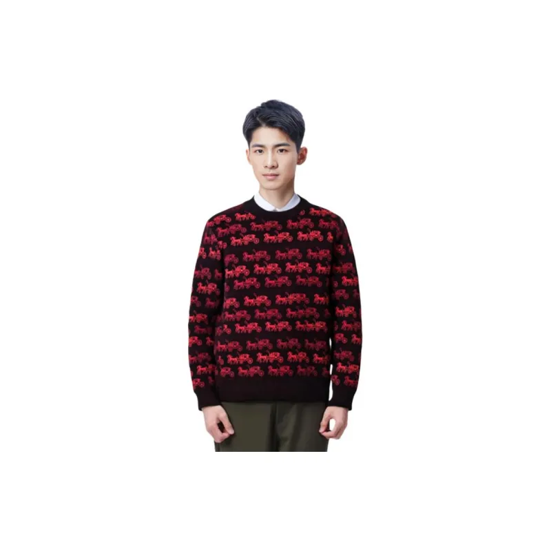 COACH Sweaters Men Umber Red-1