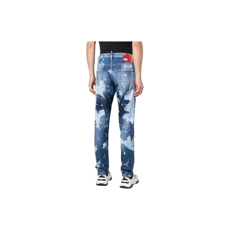 DSQUARED 2 Paint Splatter Effect Distressed Jeans-2