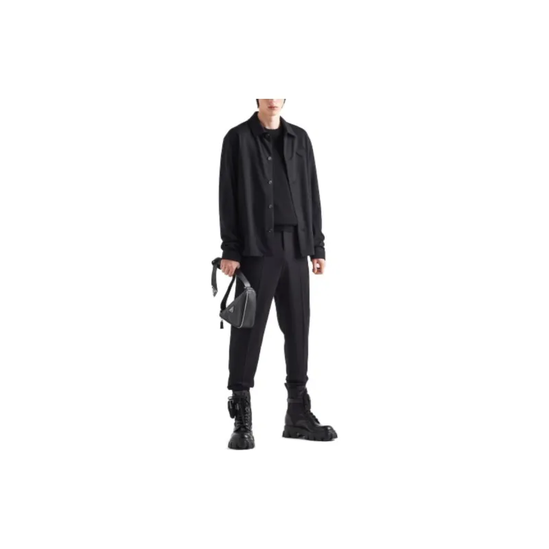 PRADA Triangle logo Wool blend Shirt-1