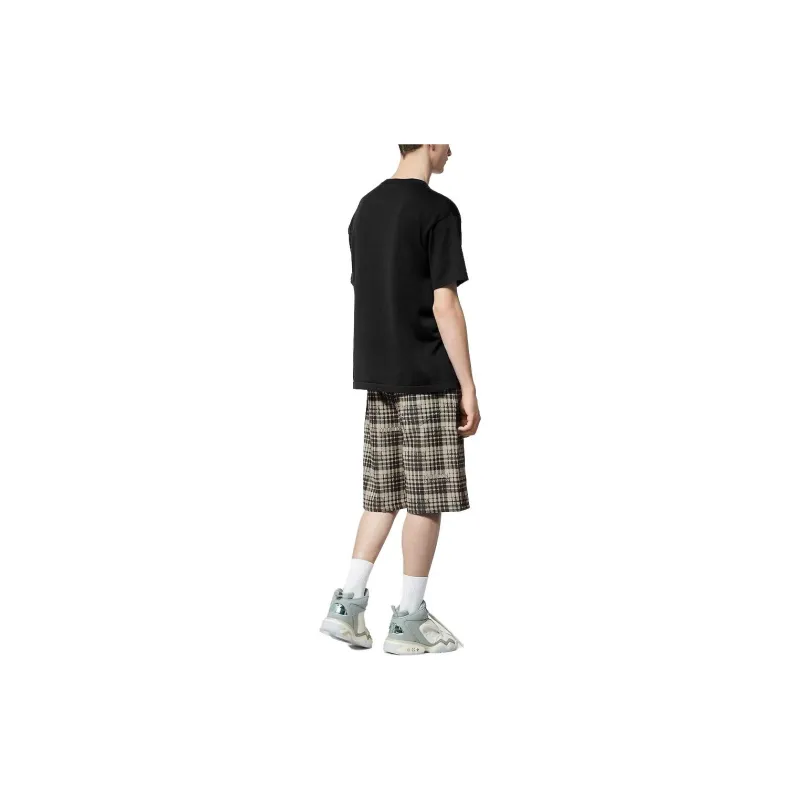 Lv Short Sleeved Cotton Intarsia Crewneck-7