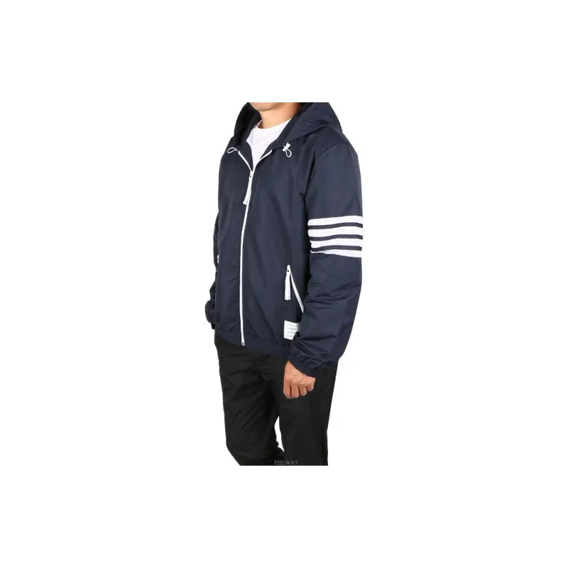 THOM BROWNE 4 Bar Stripe Hooded Jacket-4
