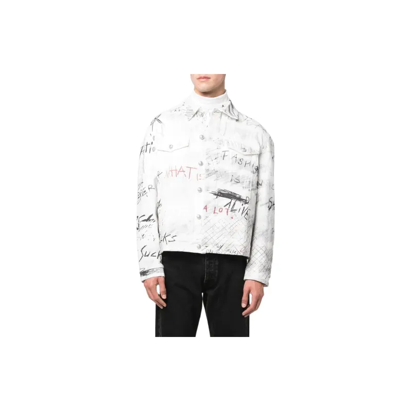 BALMAIN Denim Jackets Men White-1