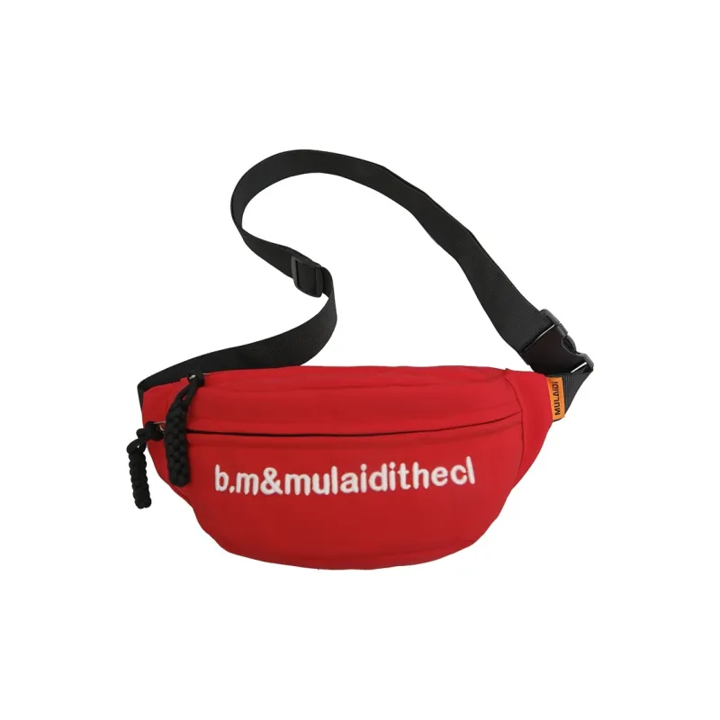 MingLu Nylon Fanny Pack Unisex Black/White/Ecru/Red/Orange/Green-3