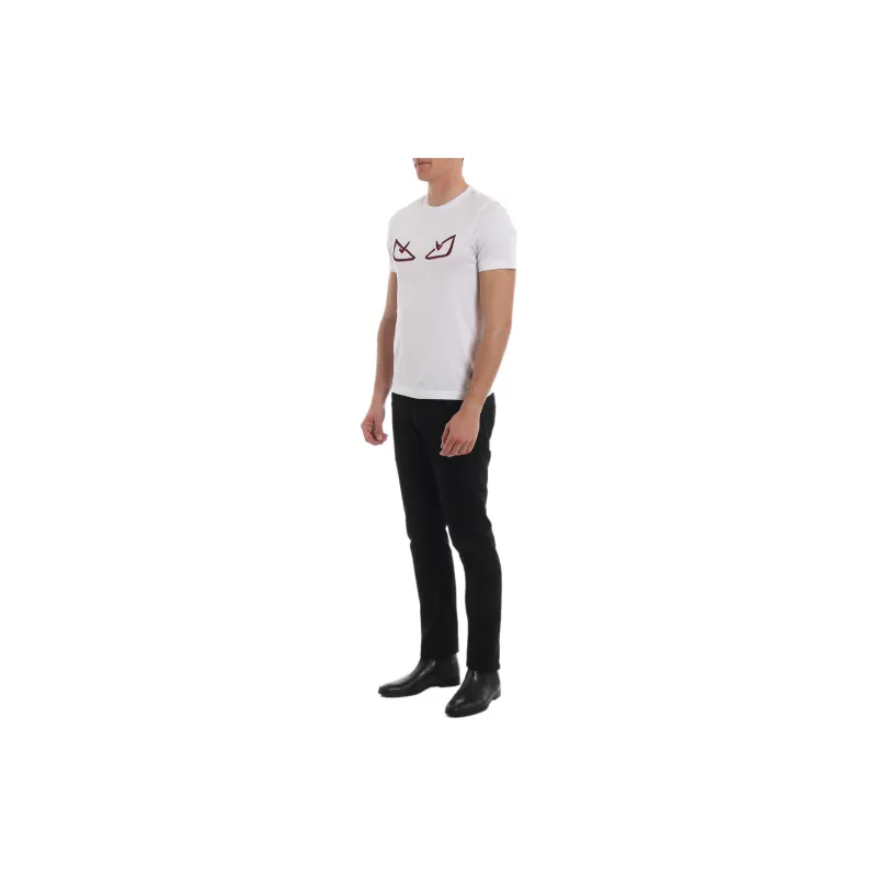FENDI T Shirts Men White-1