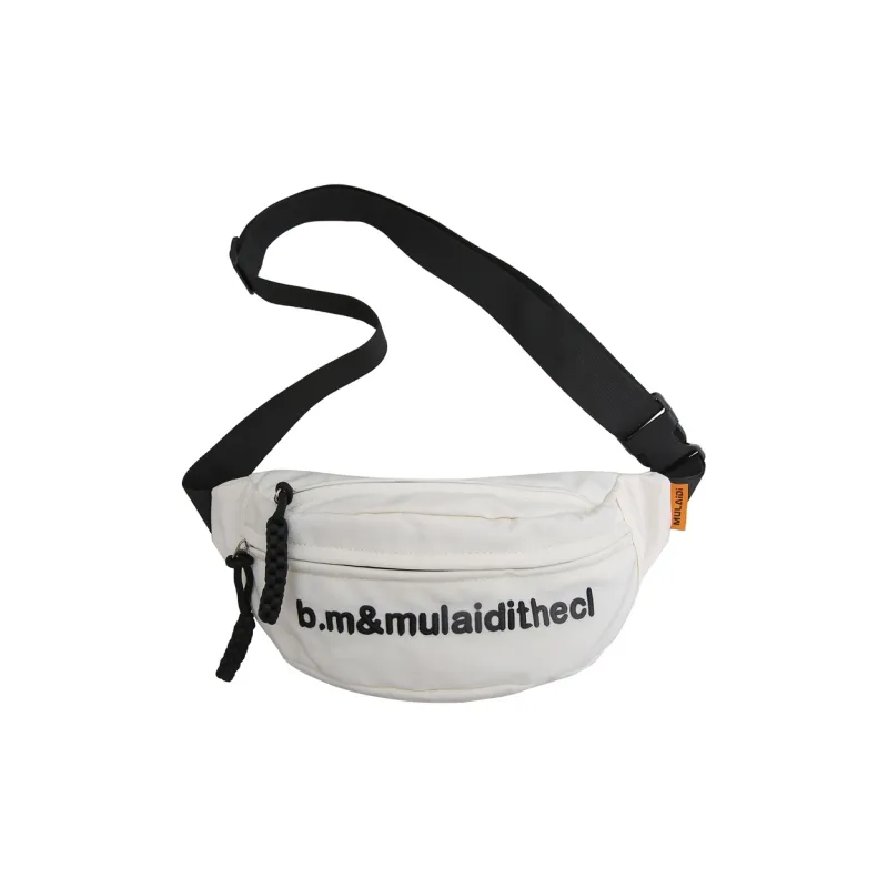 MingLu Nylon Fanny Pack Unisex Black/White/Ecru/Red/Orange/Green-2