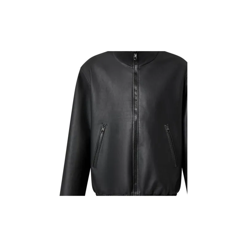 LOUIS VUITTON SS23 Leather Jackets Coats Men's Black-4