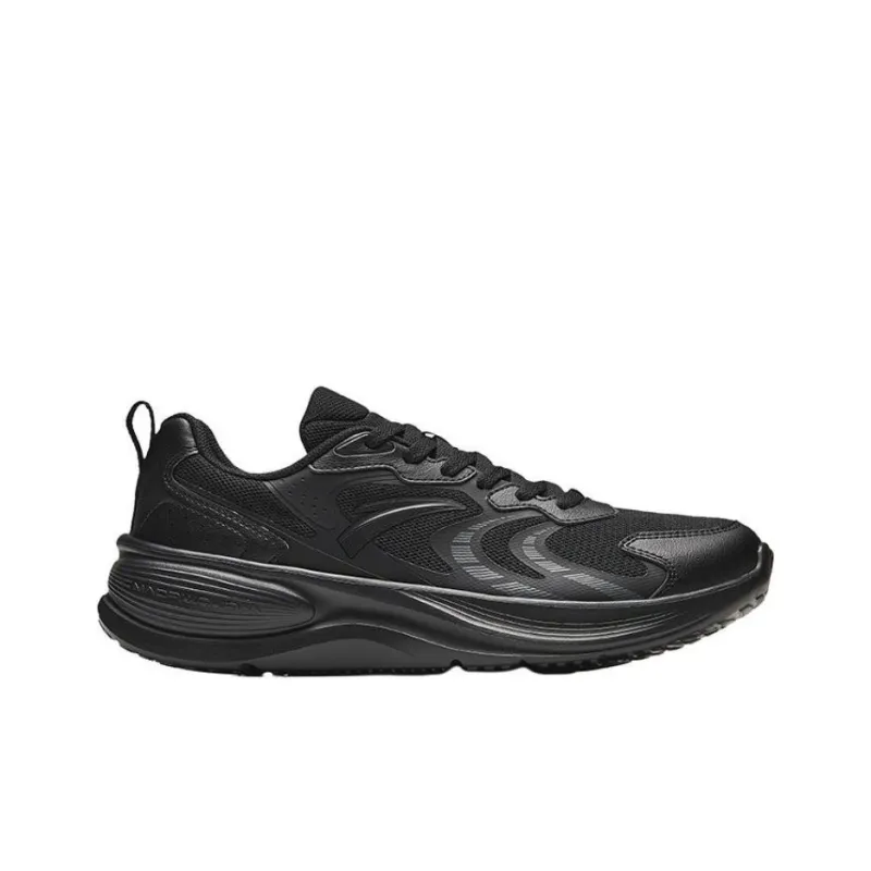 Anta Speeding Cushioned Slip Resistant Abrasion Resistant Low Top Running Shoes Men's Black-1