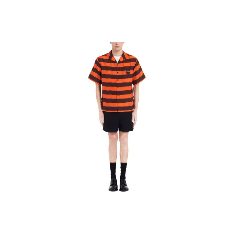 PRADA Shirts Men Orange Red-1