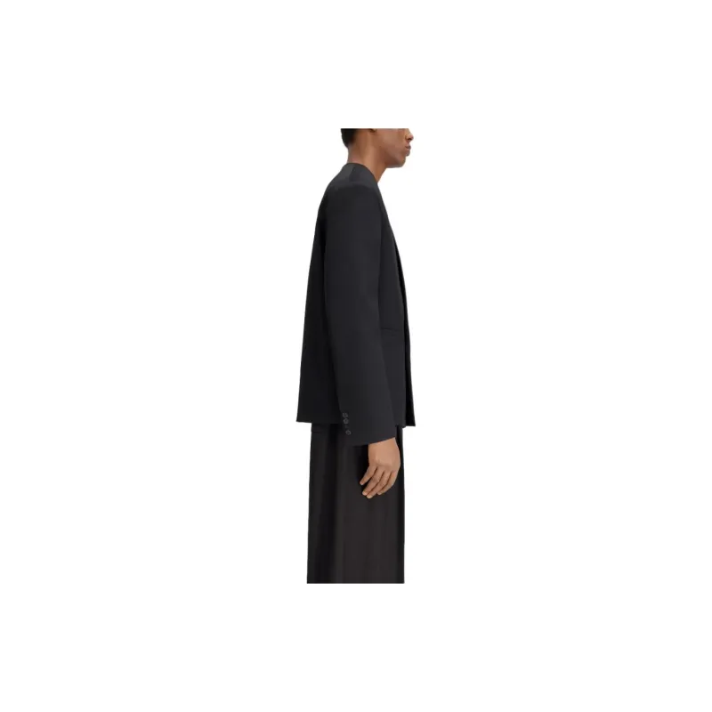 Jacquemus Collarless Blazer Business Suit Men's Black-2