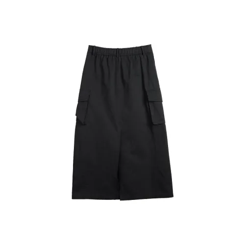 Olrain Casual Long Skirts Women's Black