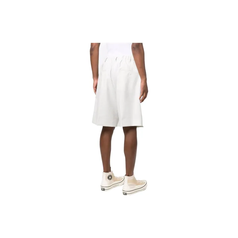 Y 3 Knee Length Shorts Men's Light Gray-3