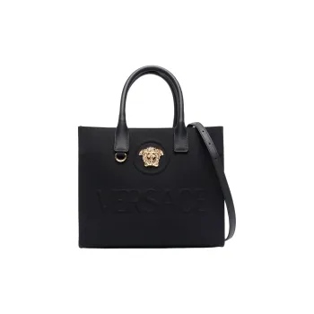 VERSACE Small La Medusa Canvas Tote Bag