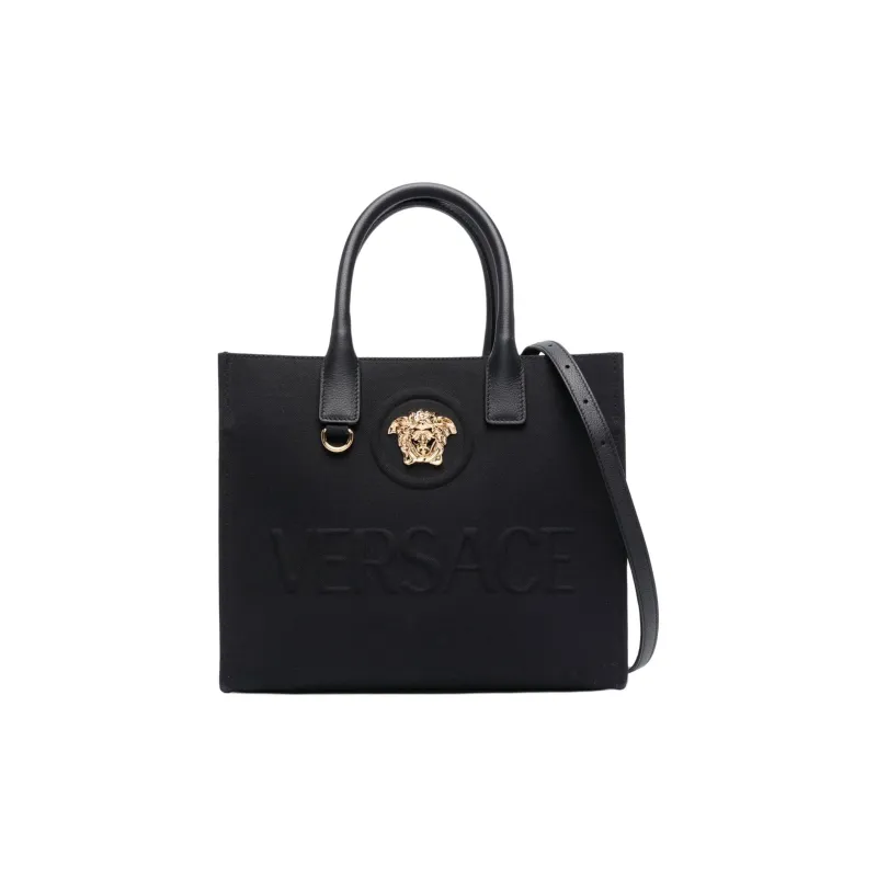 VERSACE Small La Medusa Canvas Tote Bag-0