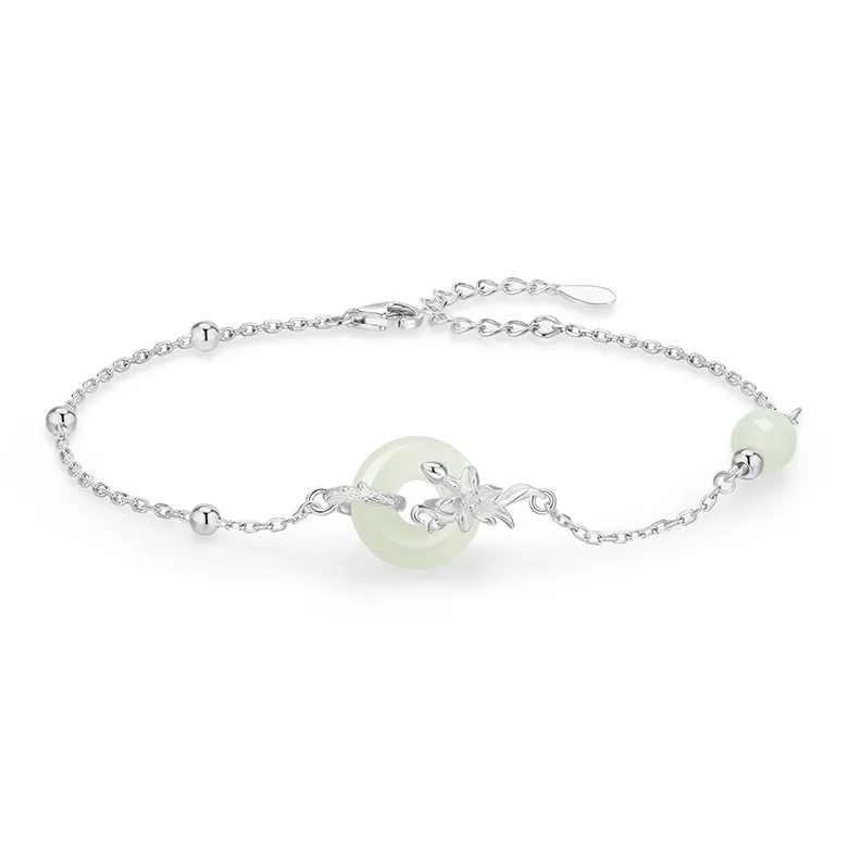 Central Fashion Hetian Jade Bracelets Green Jade Women's-27