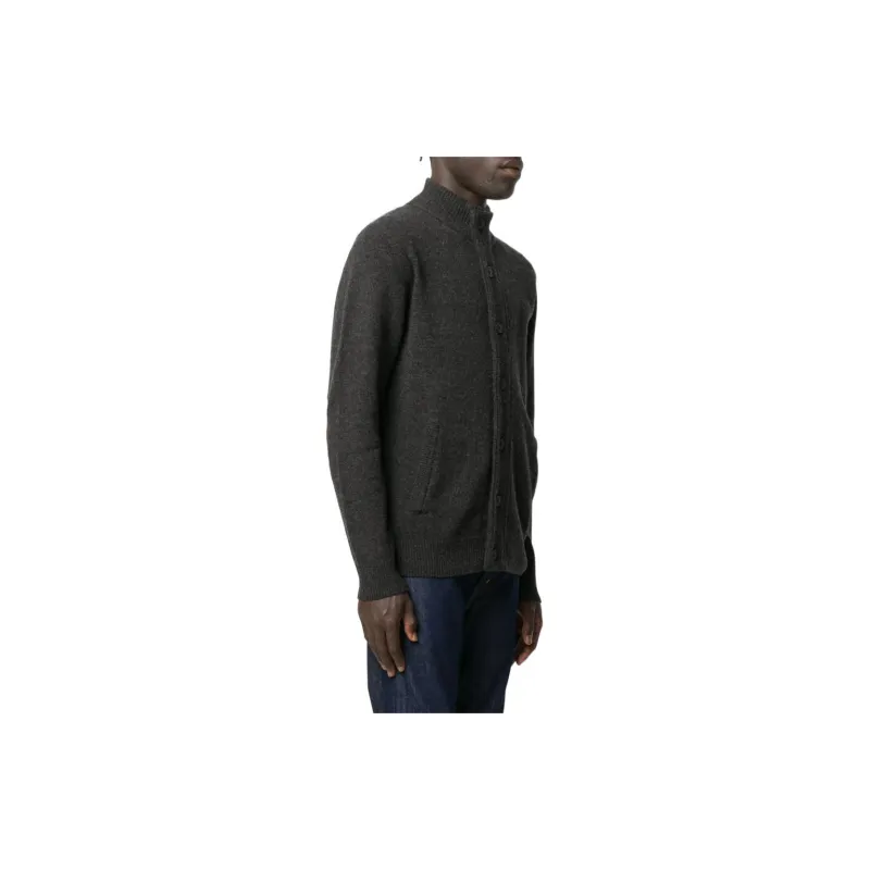BARBOUR Logo Patch Button-Up Cardigan-3