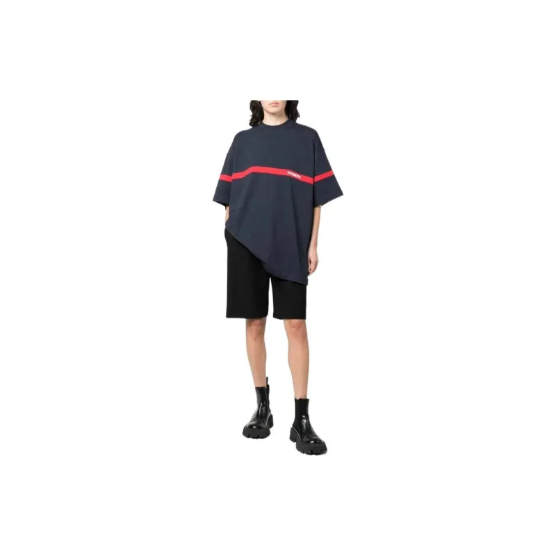 Vetements T-Shirts Unisex Dark Blue-2