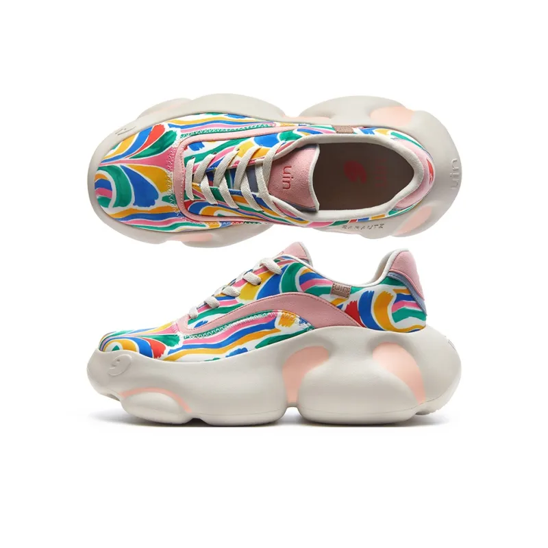 U.IN Zaluz Series Height Increasing Low Top Chunky Sneakers Women's-1