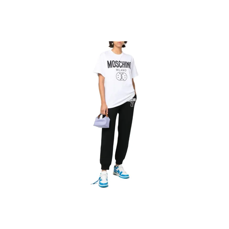 MOSCHINO Knitted Sweatpants Men Black-1