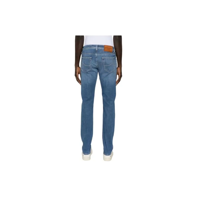 JACOB COHEN Nick Logo Patch Slim-Fit Jeans-4