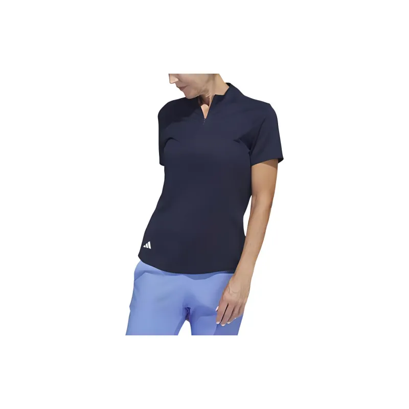 Adidas TEXTURED GOLF POLO Polo Shirt Women's Blue-1