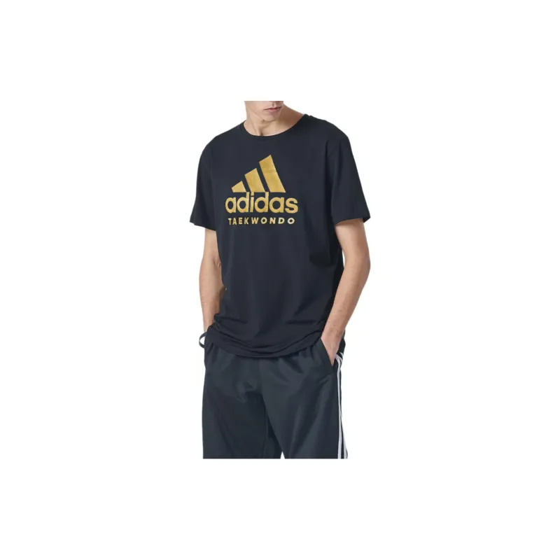 Adidas T Shirt Men's Black Gold-2
