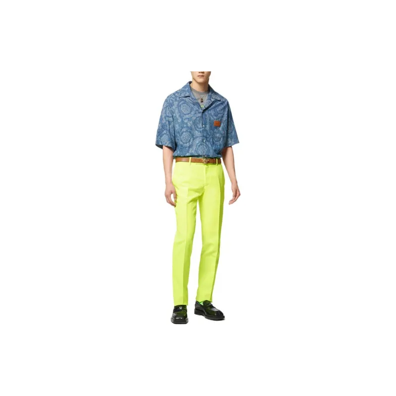 VERSACE Barocco Silhouette Denim Shirt-3