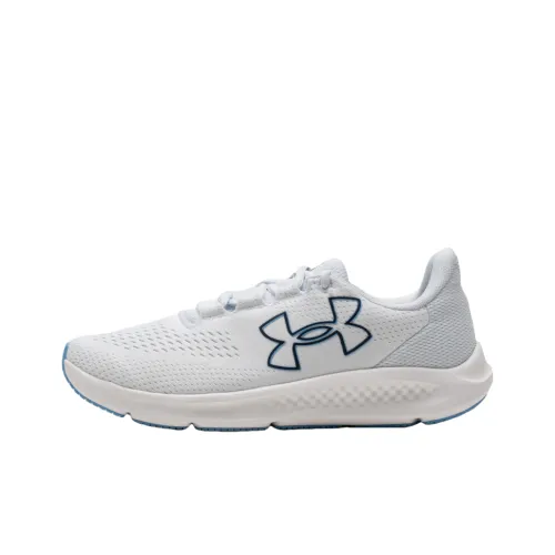 Under Armour Charged Pursuit 3 Durable Breathable Low Top Casual Running Shoes Men's White