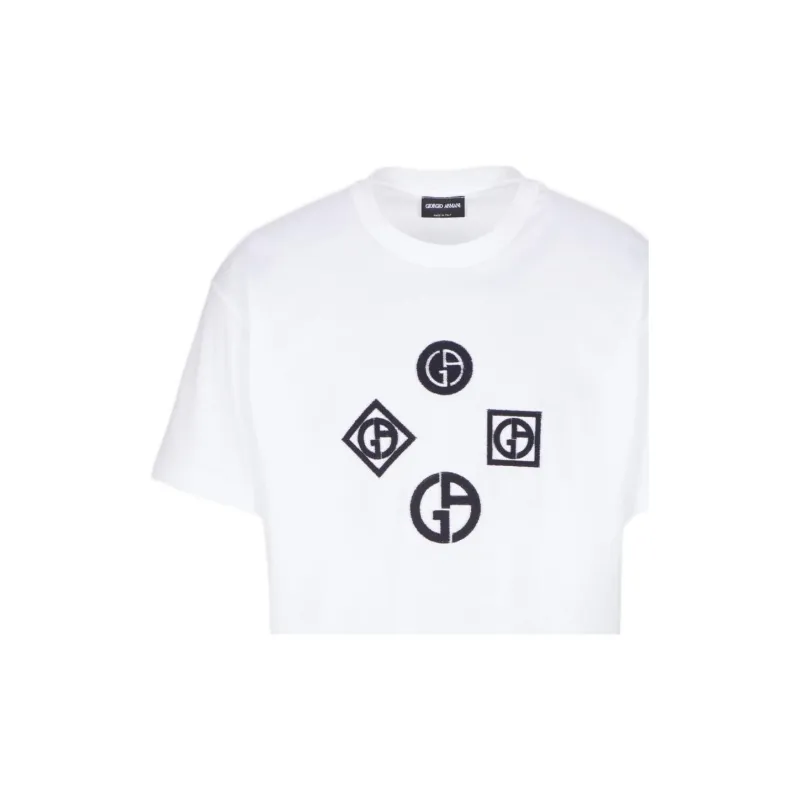 GIORGIO ARMANI T Shirts Men White-3