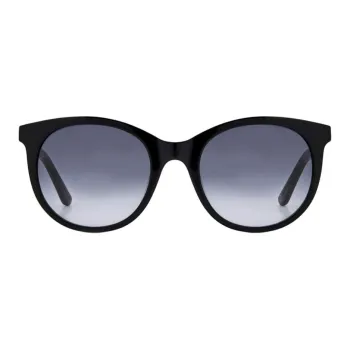 JUZI Plastic Oval Sunglasses Women's Black