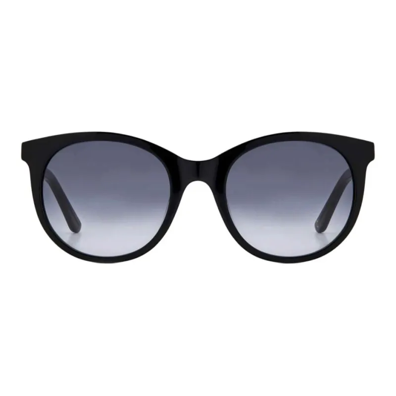 JUZI Plastic Oval Sunglasses Women's Black-0