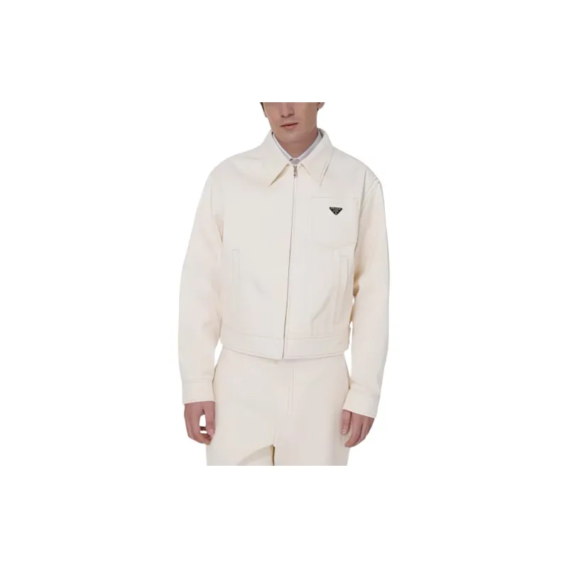 PRADA FW23 Jackets Coats Men's Beige-1