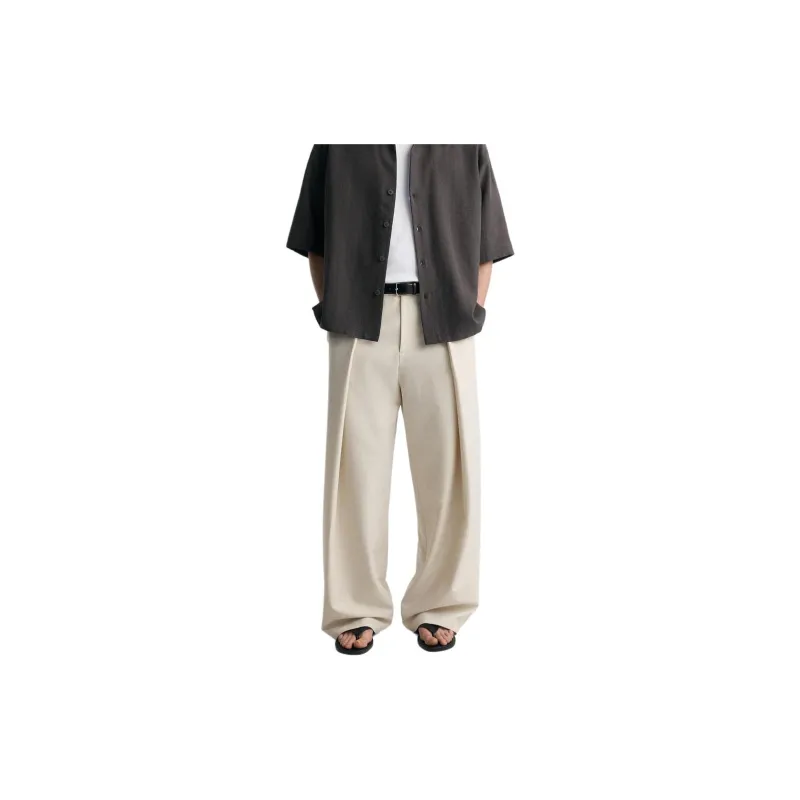 ZARA Casual Pants Men Beige-4