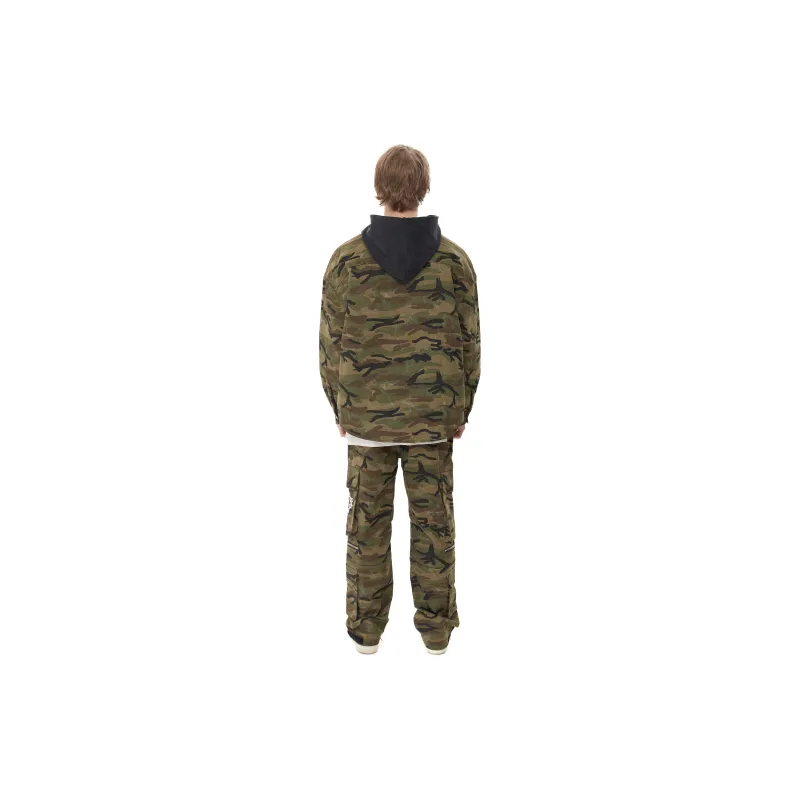 False Perception Cargo Pants Unisex Army Green-5