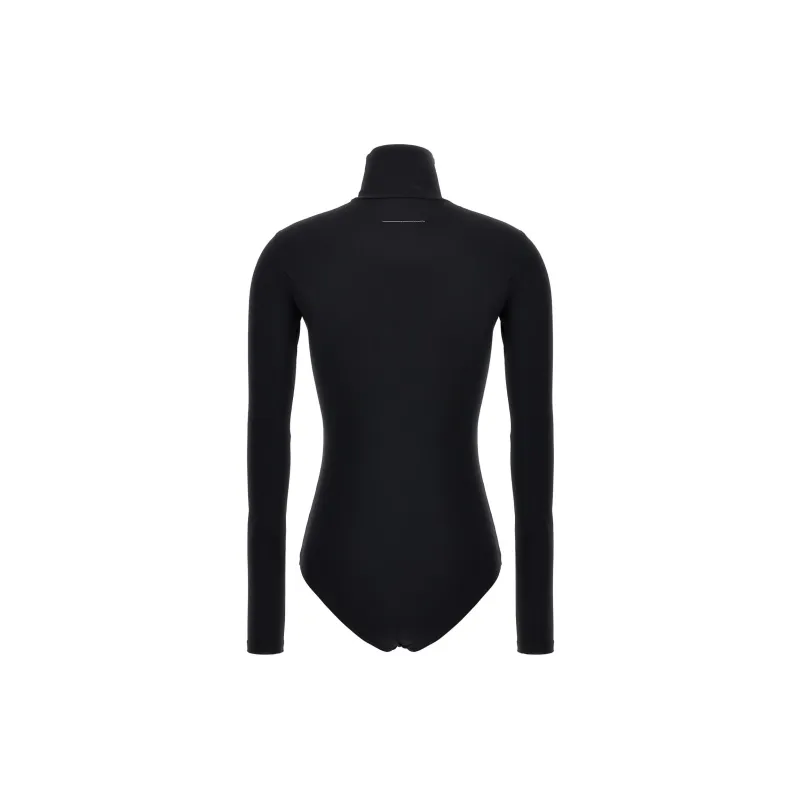 MM6 Maison Margiela Numbers Patch High Neck Bodysuit-1