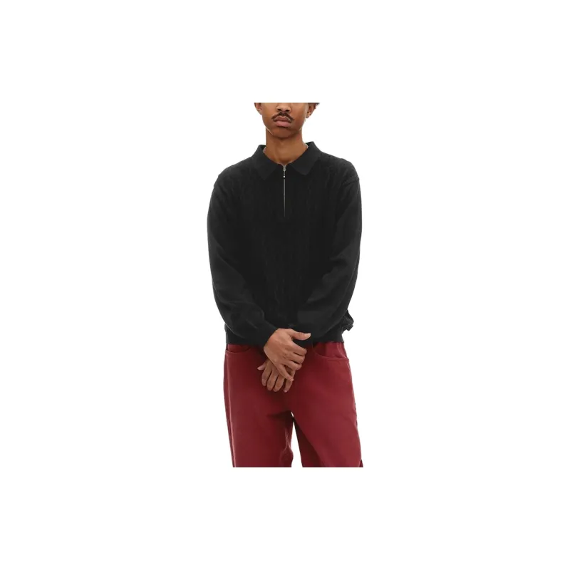 Thisisneverthat Cable Knit Zip Polo-2
