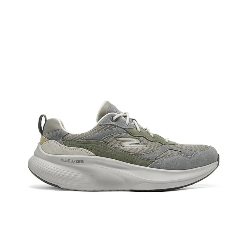 Skechers MEN'S GO WALK Cushioned Slip Resistant Low Top Casual Shoes Men's Gray White-1