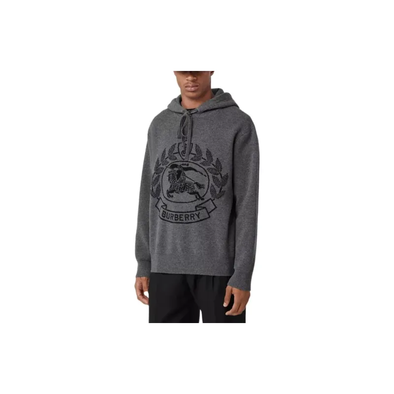 Burberry Ekd Wool Jacquard Oversized Hoodie-1
