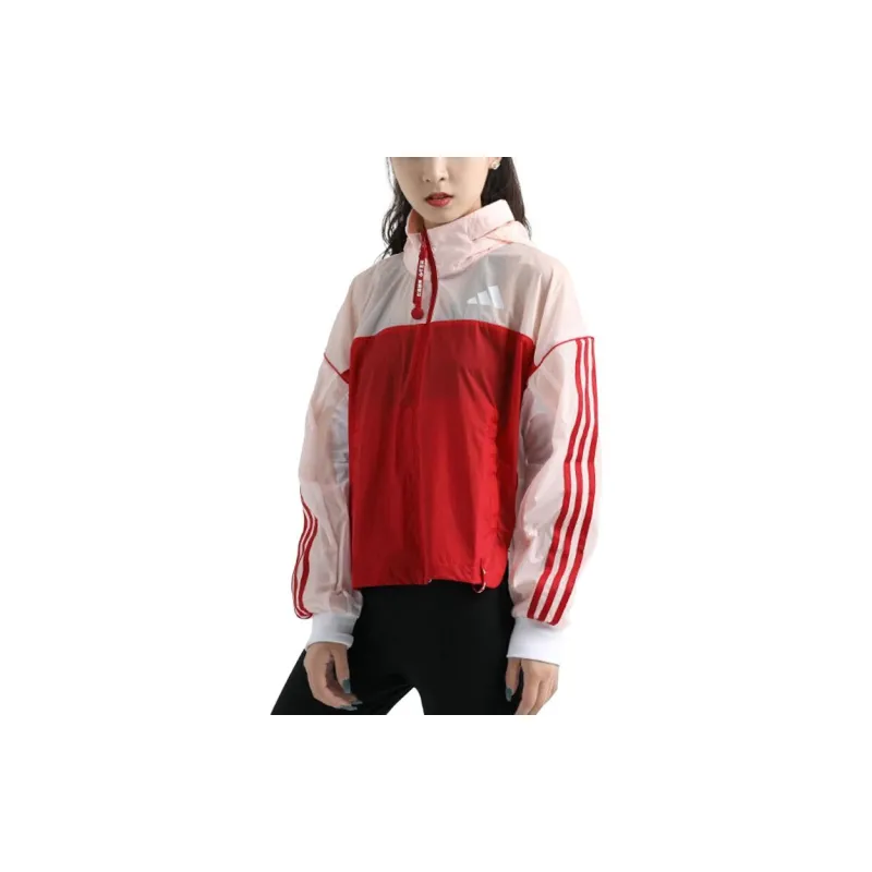 Adidas Jackets Women's Red Pink Patchwork-6