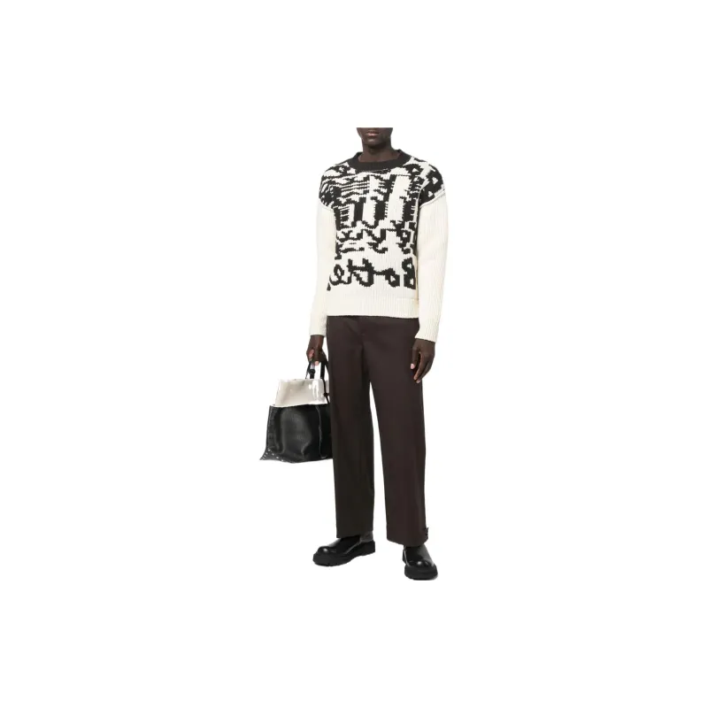 Bottega Veneta Abstract Printed Crewneck Jumper-1