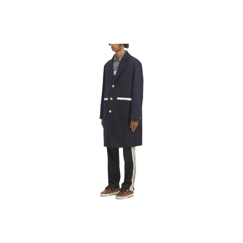 PALM ANGELS Sartorial Tape Button Up Coat-2