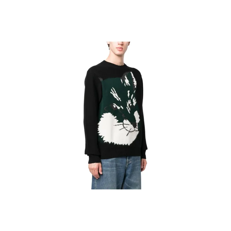 Maison Kitsuné Fox Head Jacquard Jumper-2