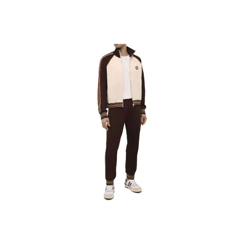 GUCCI FW21 Knitted Sweatpants Men's Coffee-1