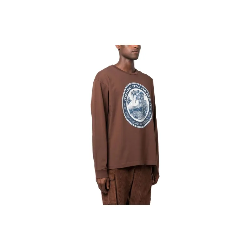 KENZO T Shirts Men Brown-3