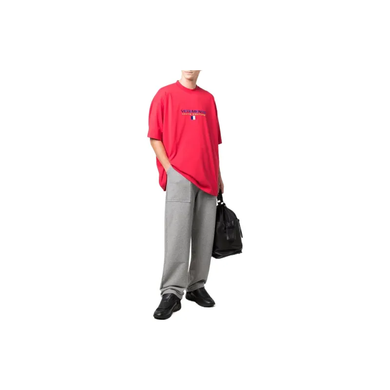 Vetements T-Shirts Unisex Red-1