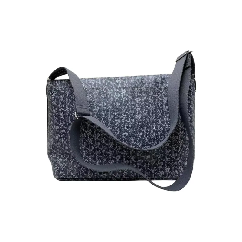 GOYARD Canvas With Calfskin Shoulder Bag, Crossbody Bag Men's Gray-1