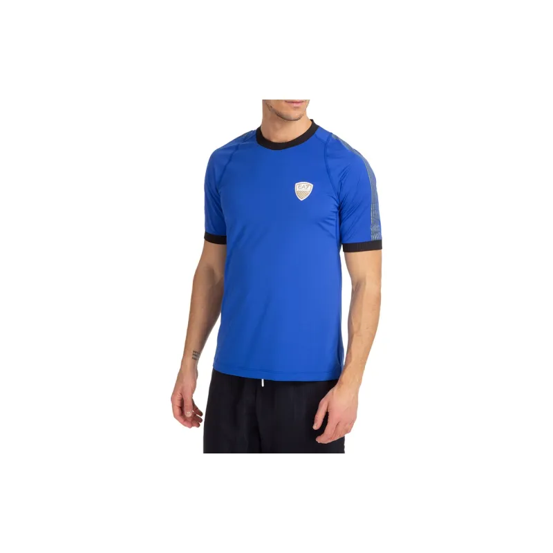 EMPORIO ARMANI EA7 T Shirts Men Royal Blue-2