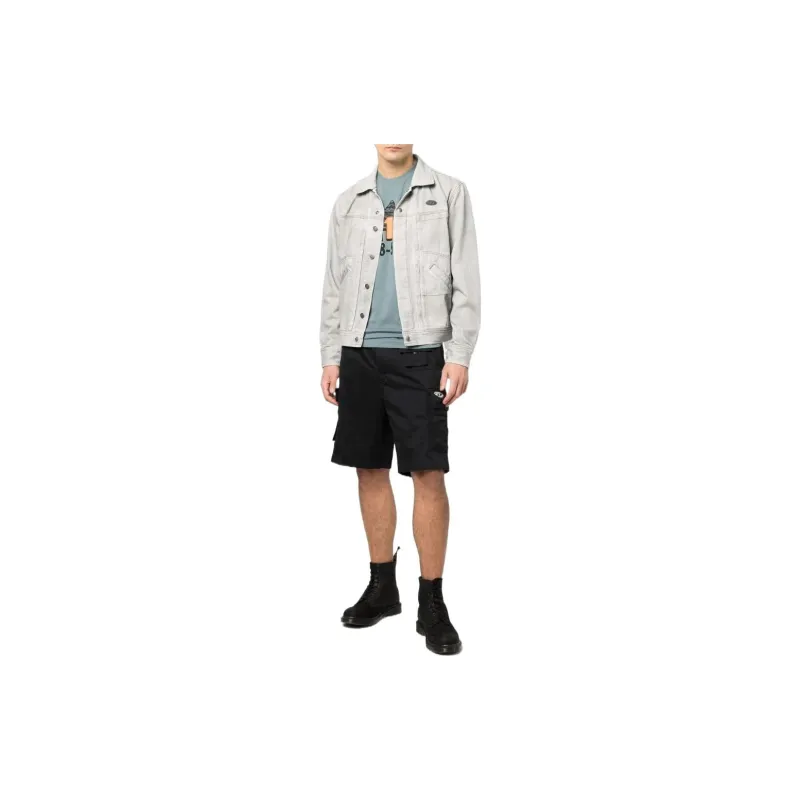 DIESEL Denim Jackets Men Gray-1