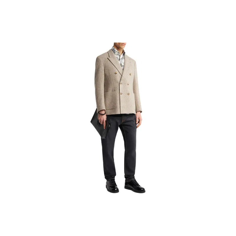 ETRO Double breasted Peak lapel Blazer-2