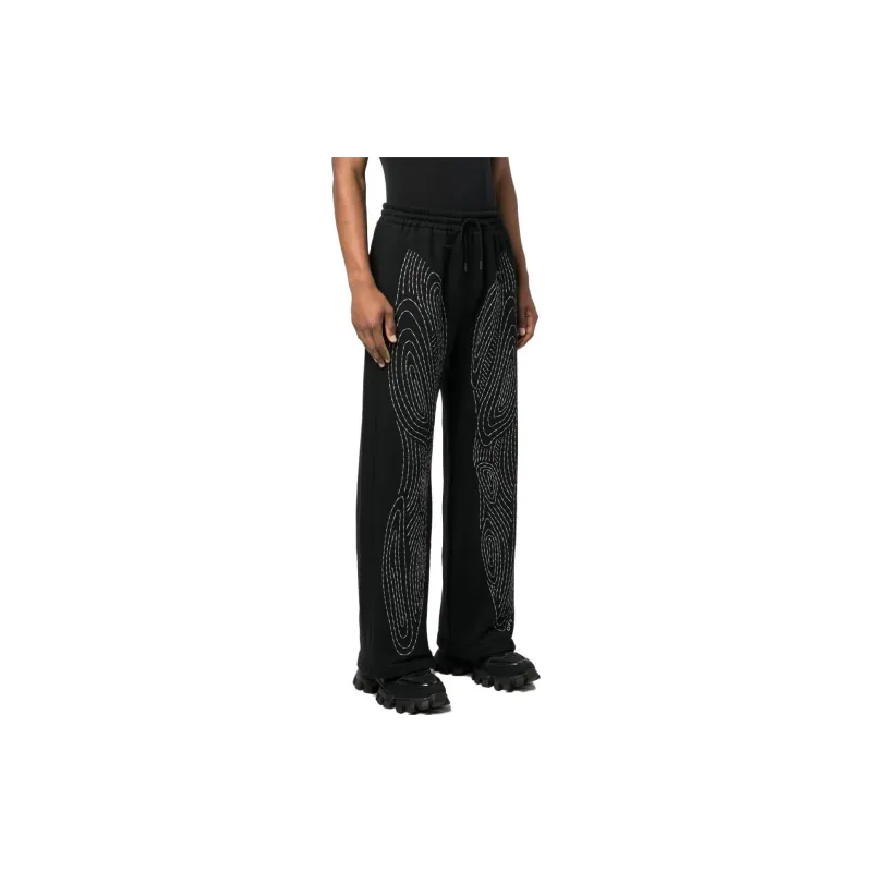 OFF WHITE Drawstring Wide Leg Trousers-2