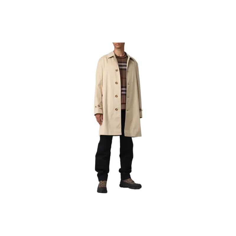 Burberry Trench Coats Men Camel-5